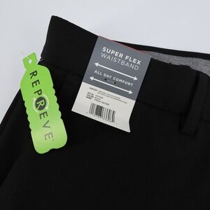 NEW Haggar Mens Black Dress Pants 34x30 Super Flex Waistband All Day Comfort NEW